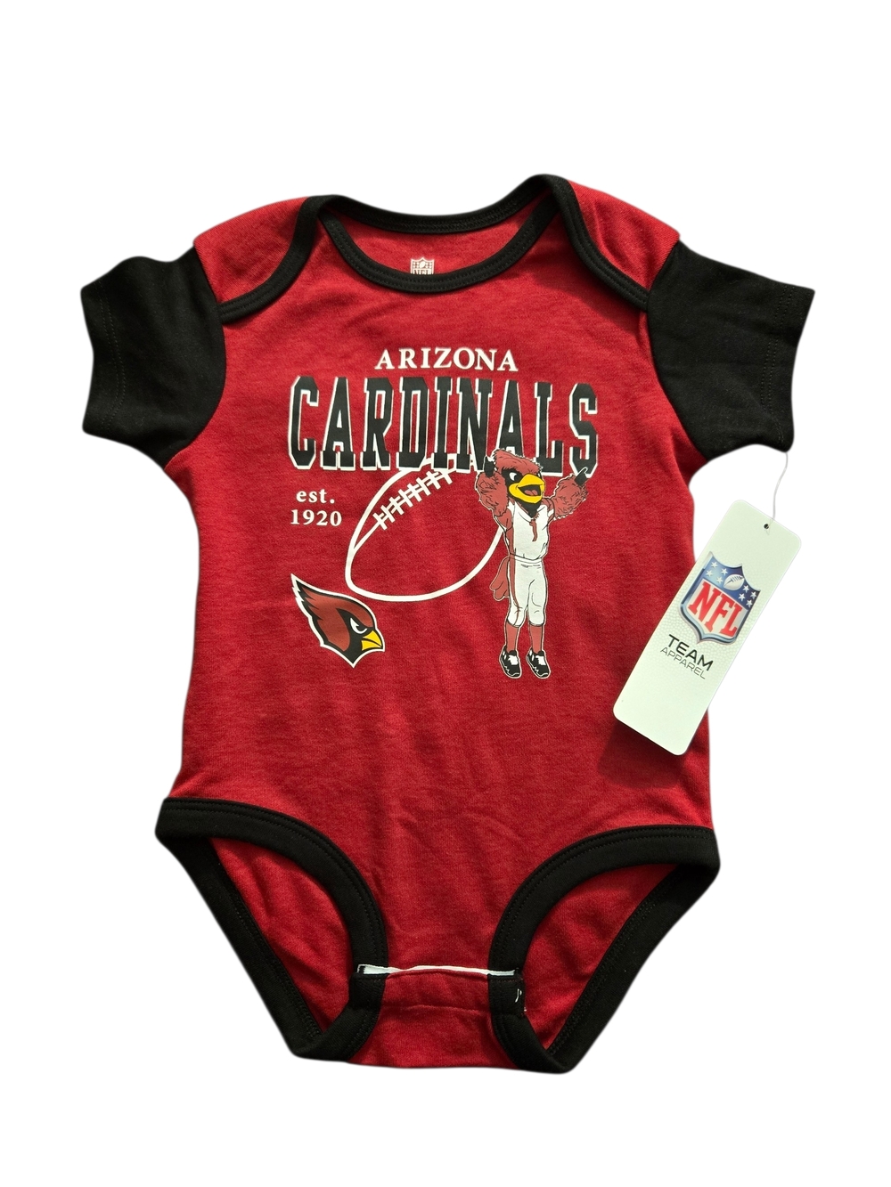 NFL Arizona Cardinals Dark Red and Black Baby Bodysuit NWT